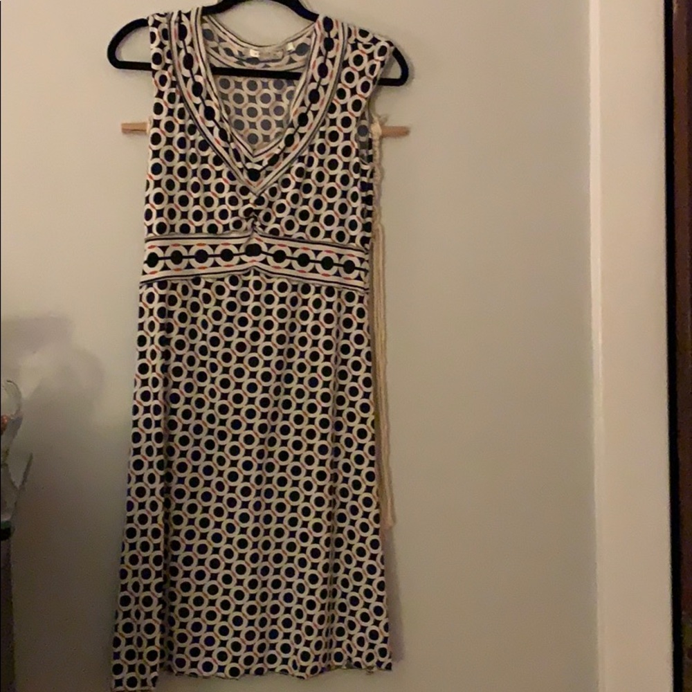 Max Studio dress. Black white and orange